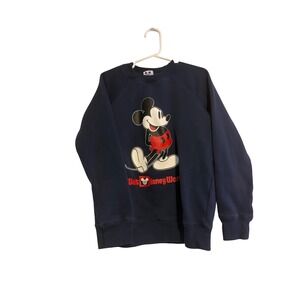 Disney Walt World Mickey Mouse Navy Blue Sweatshirt Kids Size 7/8